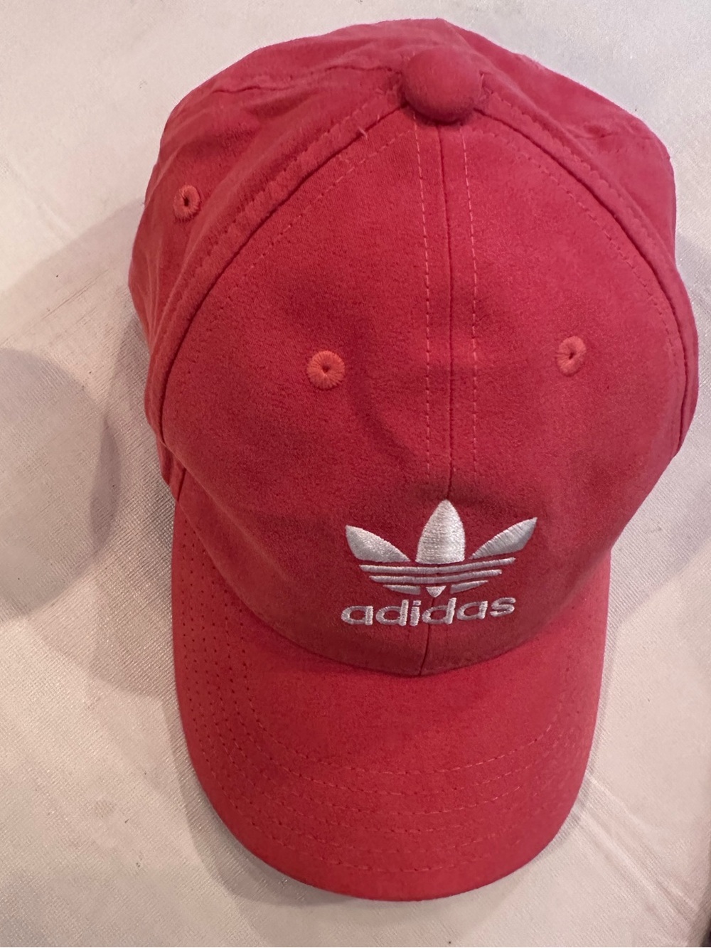 adidas Red Trefoil Logo Baseball Cap